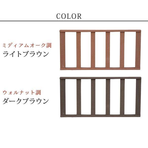 Sスタイル ecofeel(エコフィール) ストレートフェンス2枚組 ライトブラウン PWDE-ST-2P-LBR 『人工木ウッドデッキ』 