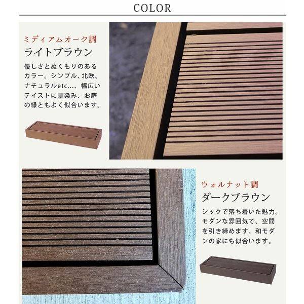 Sスタイル ecofeel(エコフィール) ステップ 2台セット ライトブラウン PWDE-STP90-2P-LBR 『人工木ウッドデッキ』 