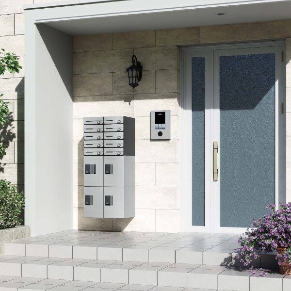 ナスタ プチ宅 集合住宅向け宅配ボックス 本体 前入前出/機械式 600×280×407 KS-TLP28R6AN-S 捺印付 ステンレスヘアライン