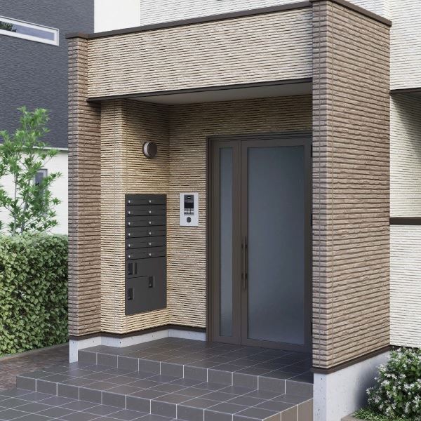 ナスタ プチ宅 集合住宅向け宅配ボックス 本体 前入前出/機械式 600×360×317 KS-TLP36R6AN-S 捺印付 ステンレスヘアライン