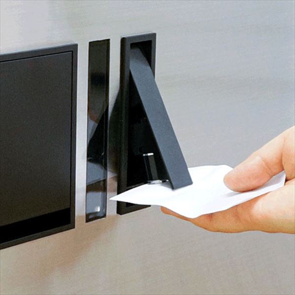 ナスタ プチ宅unit 集合住宅向け宅配ボックス 本体 前入前出/機械式 1200×360×316 KS-TL01R03AN-SK 捺印付 シルバー×ブラック