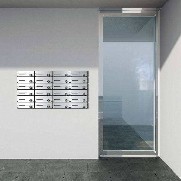 ナスタ  集合住宅用ポスト  前入前出/防滴タイプ   ヨコ型/上開き   可変ダイヤル錠　戸数2   KS-MB5202PU-2LK-SV シルバー