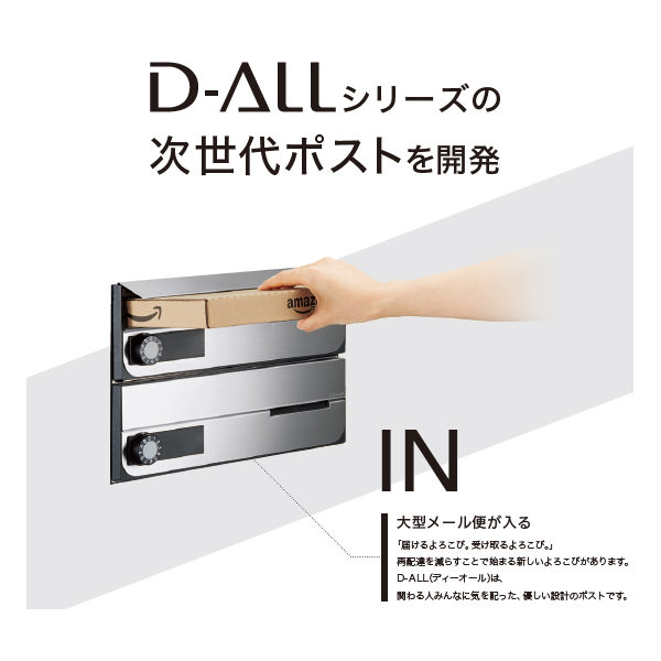 ナスタ 集合住宅用 前入前出 屋内用 大型郵便物対応 KS-MB6002PY-3K-SV 戸数3 アナログカード錠 『NASTA キョウワ D-ALL ディーオール マンション アパート ビル 郵便ポスト 郵便受け 横開き』 ステンレスヘアーライン(S)