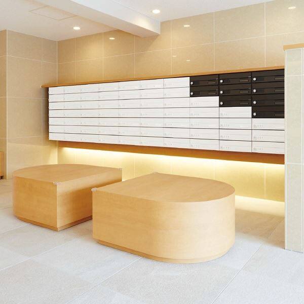 ナスタ 集合住宅用ポスト 前入前出/屋内用 ヨコ型/横開き 可変ダイヤル錠 戸数2 KS-MB4002PY-2LK-SV シルバー