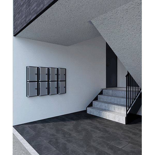 ナスタ 戸建住宅用ポスト 横入前出/壁付・防滴タイプ KS-MB31SN-L-BK ブラック ブラック