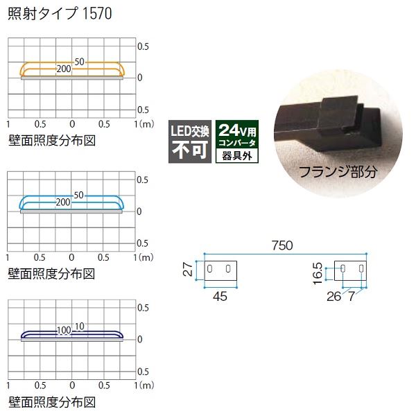 タカショー レターバーライト 照射タイプ1570 白 HBA-W33K #7102560 白