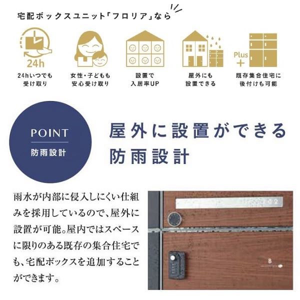 ユニソン FLORIA フロリア 2M 宅配ポストユニット 受注生産品 