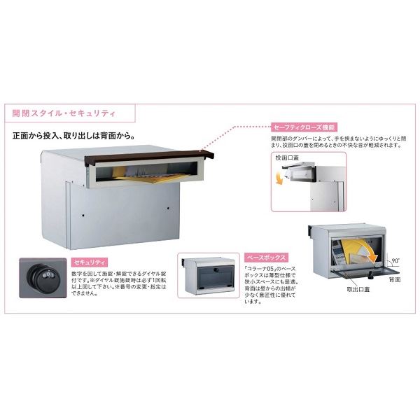 ユニソン コラーナ 15 埋込みポスト 『郵便受け』 BKシルバー