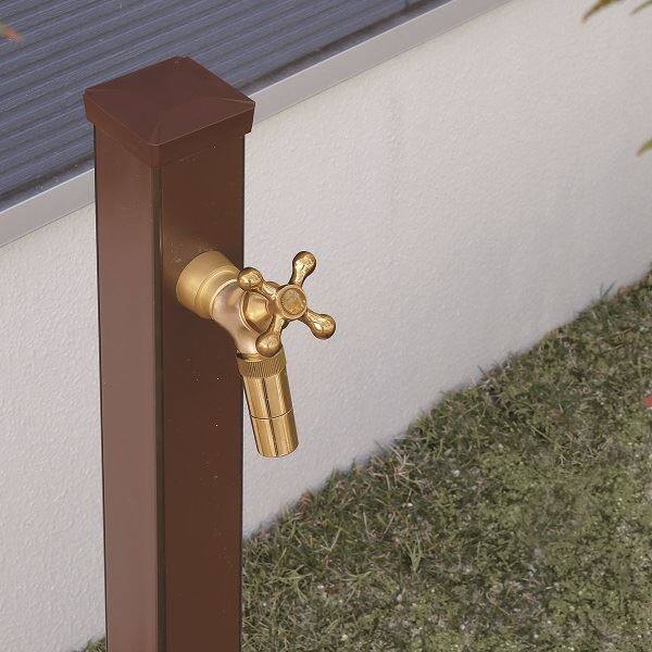 ユニソン イージーフォーセット ファインバブルアダプターセット 『立水栓 蛇口』 ゴールド