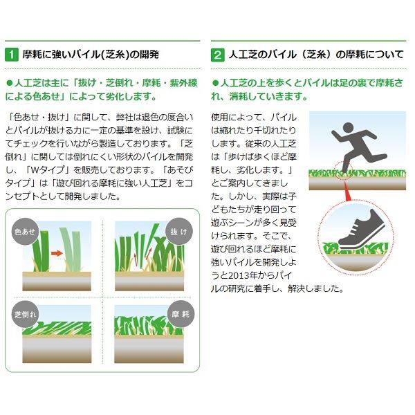 クローバーターフ あそびタイプ 芝丈30mm 1ｍ×10ｍ CTA30 『人工芝 ロール 庭 リアル サッカー フットサル』 グリーン