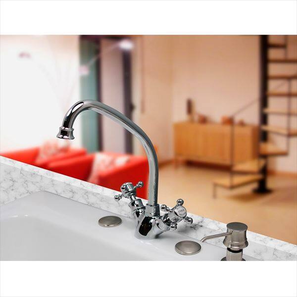 オンリーワン アンティーク水栓 アメイジア・キッチン AE4-MA006KPN Pニッケル