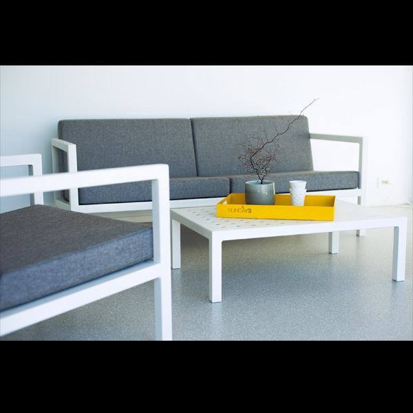 SUNDAYS フレームラウンジセット FLAME LOUNGE SET 屋外用 ガーデンファニチャー ホワイト／ライトグレー