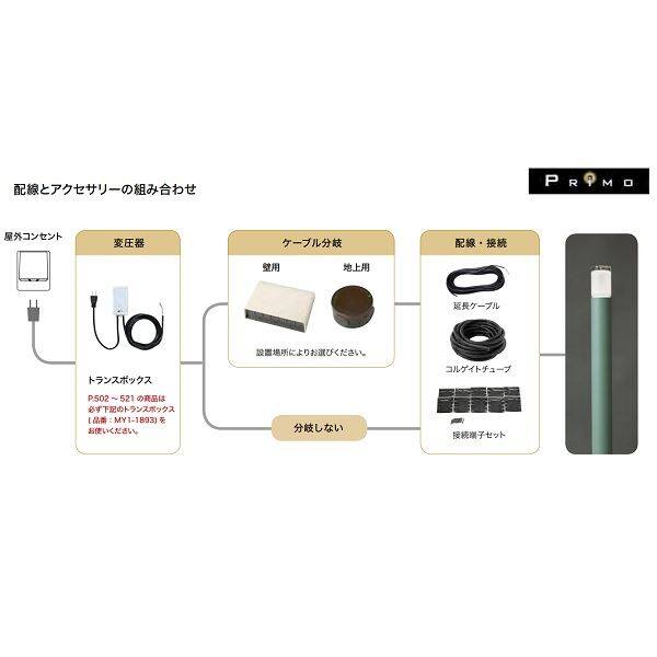 オンリーワン プリモ オプション コルゲイトチューブ (ポールライト渡り配線用) MY1-1897 『エクステリアライト 屋外照明』 