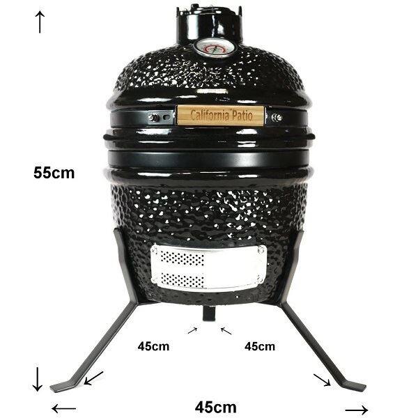 カリフォルニア　パティオ   Ro mini Grill セラミック製チャコールBBQグリル (27cm)   グリルカバー付き 