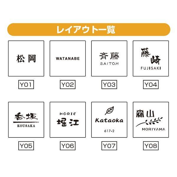 YKKAP 機能門柱用表札 ステンレス2層表札 KYLW-K-□ 『機能門柱 YKK用』 『表札 サイン 戸建』 