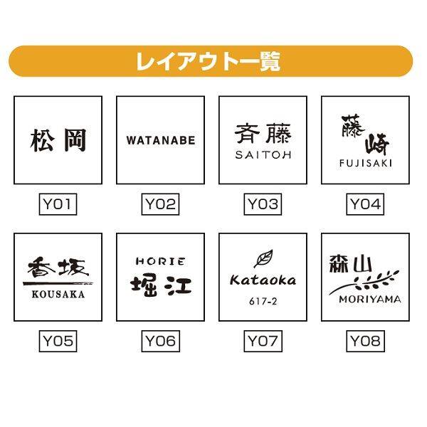 YKKAP 機能門柱用表札 アクリルカラー表札 KYA3-X-□ 『機能門柱 YKK用』 『表札 サイン 戸建』 