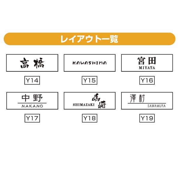 YKKAP 機能門柱用表札 ステンレス抜き文字表札 KYGRY-W7-□ 『機能門柱 YKK用』 『表札 サイン 戸建』 