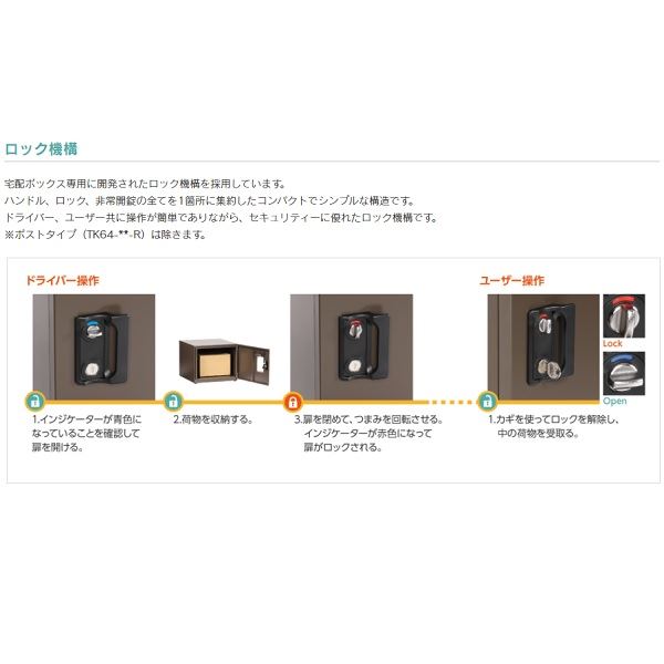エスディエス 宅配キーパー tumiki(つみき) セミラージタイプ(50L) TK130-IW-R 『宅配ボックス 戸建住宅用』 アイボリーホワイト