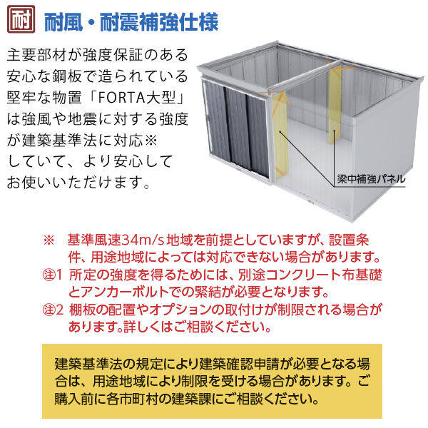 『配送は関東・東海限定』イナバ物置 FB／フォルタ大型 FB-4426H CG 結露軽減材付屋根 ハイルーフ 一般型 CG(チャコールグレー)