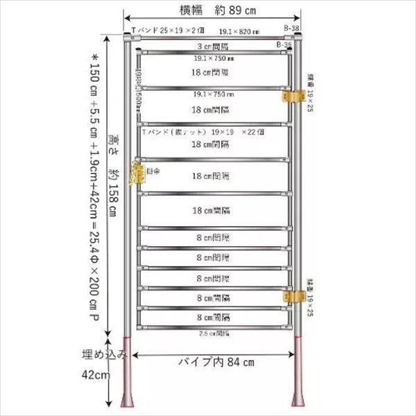 南榮工業 アニマルドアセット(野外用組立て式扉) ADS158 