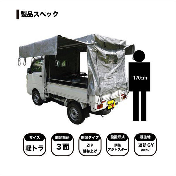 南榮工業 軽トラック幌セット用オプション KH-7用追加アーチセット KH7OPASET 南栄工業 KH-7用追加アーチセットKH7OPASET KH-7 ME-GR 軽トラック迷彩