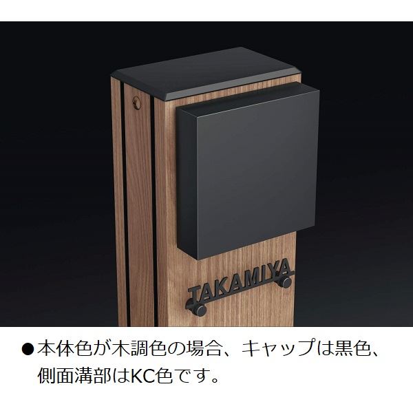 三協アルミ 機能ポール エスポ2 4型(調整タイプ) 組み合わせE ブラック ＊表札はネームシールです 『機能門柱 機能ポール』 