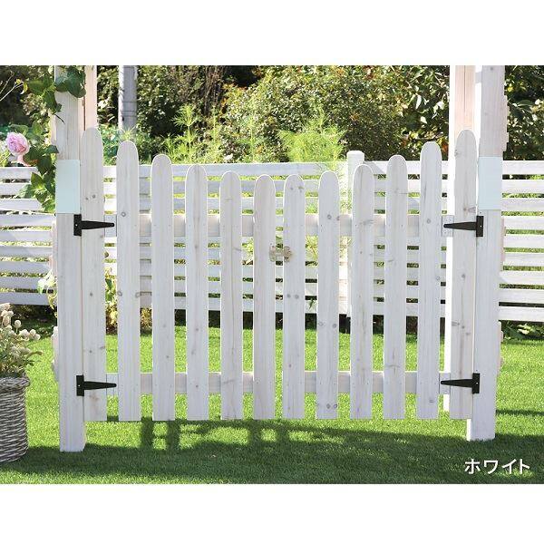 Sスタイル WOOD CHURCH(ウッドチャーチ) 天然木製三角アーチ用ゲート単品 TR-GT-WHT ホワイト