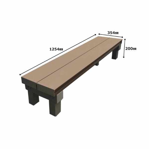 旭興進 人工木アルミデッキT型 連結ステップ1236 ブラウン aks34700 ブラウン