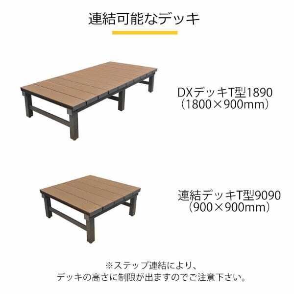 旭興進 人工木アルミデッキT型 連結ステップ1236 アッシュブラウン aks34700 アッシュブラウン