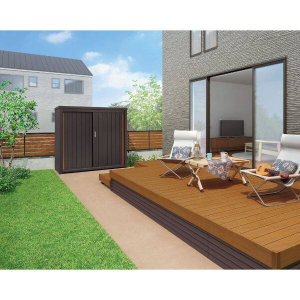 【法人様限定商品 個人宅・現場配送不可】四国化成 マイストッカーEX1型 埋込仕様 2006-20サイズ MYEX1-U200620 『アルミ 物置』 