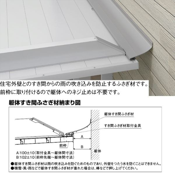 リクシル テラスSC 1.5間×6尺 標準柱 躯体すき間ふさぎ材付きセット 『独立テラス アルミ屋根』 アルミ色