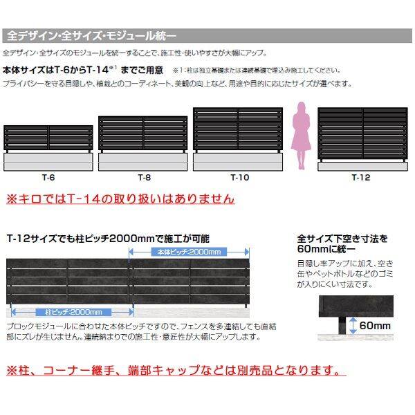 リクシル フェンスAA MS1型（メタル調） T-6 本体 『アルミフェンス 柵』 