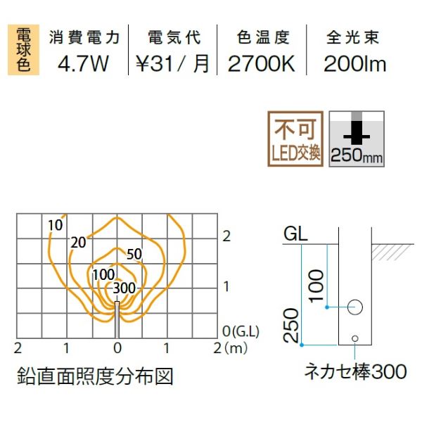 タカショー アートウッドポールライト 17型 HBC-D89E #71206900 12V用／24V用 『エクステリア照明 ガーデンライト』 ブラックエボニー