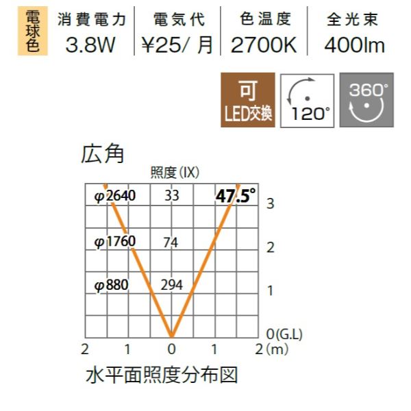 タカショー ガーデンアップライト ルーメック S 広角 フランジタイプ HBB-D64S #70872700 12V用／24V用 『エクステリア照明 ガーデンライト』 シルバー