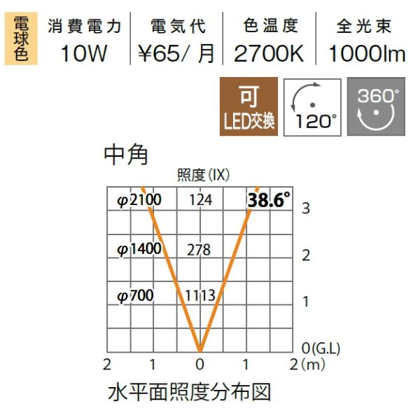 タカショー ガーデンアップライト ルーメック L 中角 フランジタイプ HBB-D68S #70888800 12V用／24V用 『エクステリア照明 ガーデンライト』 シルバー