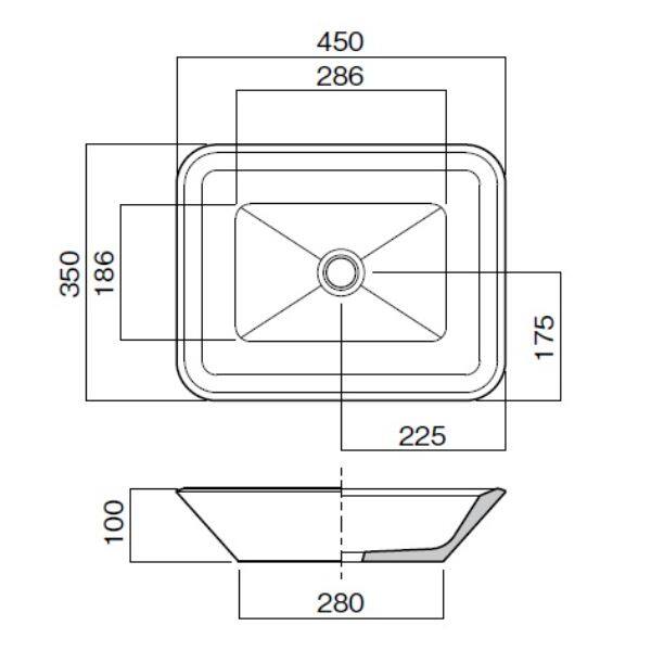 オンリーワン ベベル TC3-GPBVK-DG カク 『水栓パン 水受け』 ダークグレー