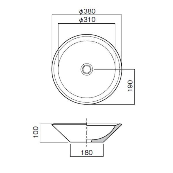オンリーワン ベベル TC3-GPBVM-DG マル 『水栓パン 水受け』 ダークグレー