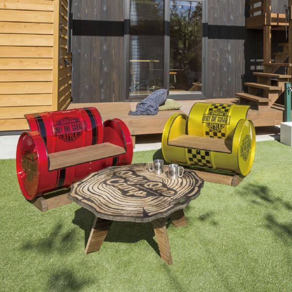 ドラム缶リメイクテーブル＆チェアセット 待望のセット販売