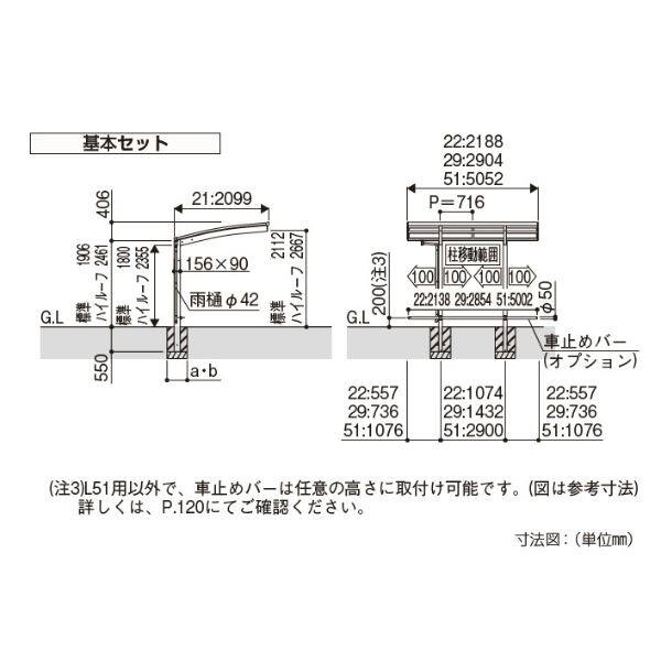 YKK サイクルポート アリュース ミニZ 750タイプ 基本セット 29-21