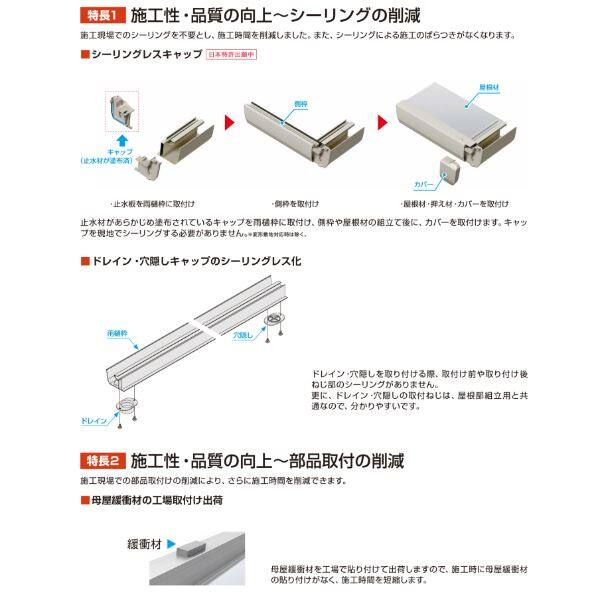 YKK サイクルポート アリュース ミニZ 750タイプ 基本セット 29-21H ハイルーフ柱 一般ポリカーボネート板 YDS-B 
