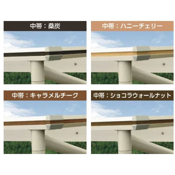 YKK サイクルポート エフルージュ ミニ ファースト 3000タイプ 基本セット 21-30H ハイルーフ柱 熱線遮断ポリカーボネート板 複合色