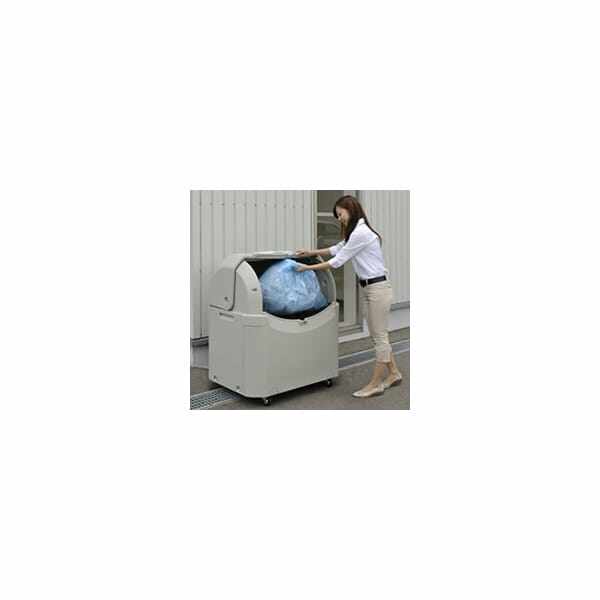 リッチェル ワイドペールST 350 （キャスター付） 『ゴミ袋（45L）集積目安 7袋、世帯数目安 3世帯』 『ゴミ収集庫』 グレー