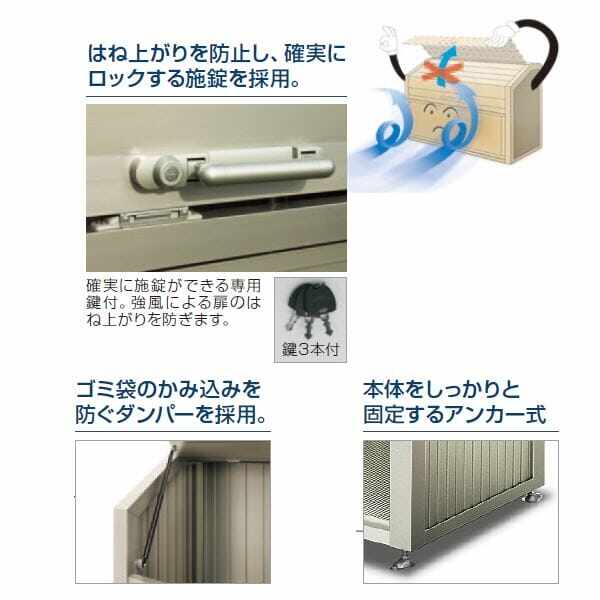 【法人様限定商品 個人宅・現場配送不可】四国化成 ゴミストッカー PS型 奥行700ｍｍ GPSN-1612-07SC 『ゴミ袋（45L）集積目安 20袋、世帯数目安 10世帯』 『ゴミ収集庫』『ダストボックス ゴミステーション 屋外』 ステンカラー