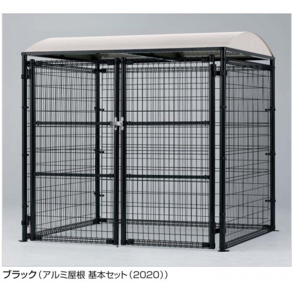 【法人様限定商品 個人宅・現場配送不可】四国化成 ゴミストッカー LMF10型（アンカー式・メッシュ屋根） GSM10-MA4010WH 『ゴミ袋（45L）集積目安 153袋、世帯数目安 77世帯』 『ゴミ収集庫』『ダストボックス ゴミステーション 屋外』 ホワイト