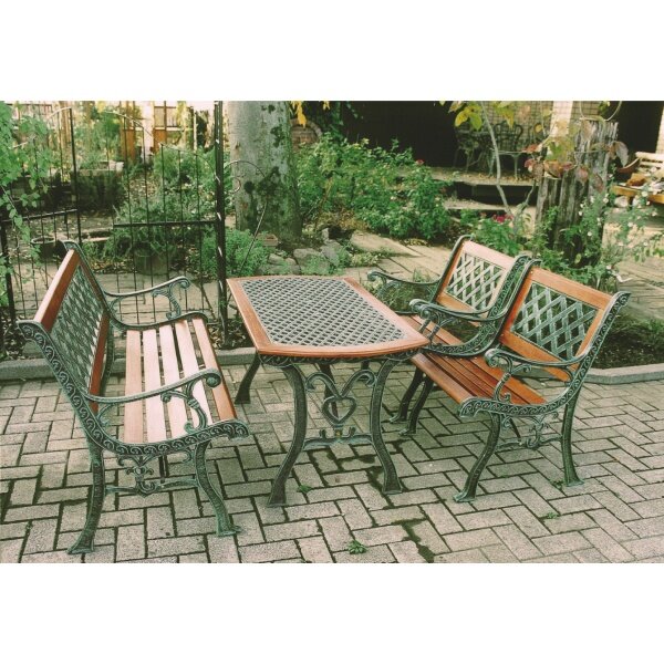 ジャービス商事 鋳鉄テーブル 4点セット 『ガーデンテーブルセット』 青銅色