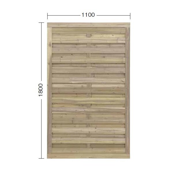 『欠品中』タカショー　e-ウッドパネル4型 W11　（やまと横型）　『緑化　天然木フェンス　柵』 無塗装（少し緑がかった色です）