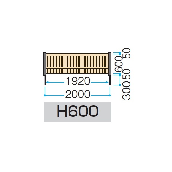 タカショー　e-バンブーユニット こだわり竹建仁寺垣　H600　パネル (両面)　＊柱は別売です　『竹垣フェンス　柵』 