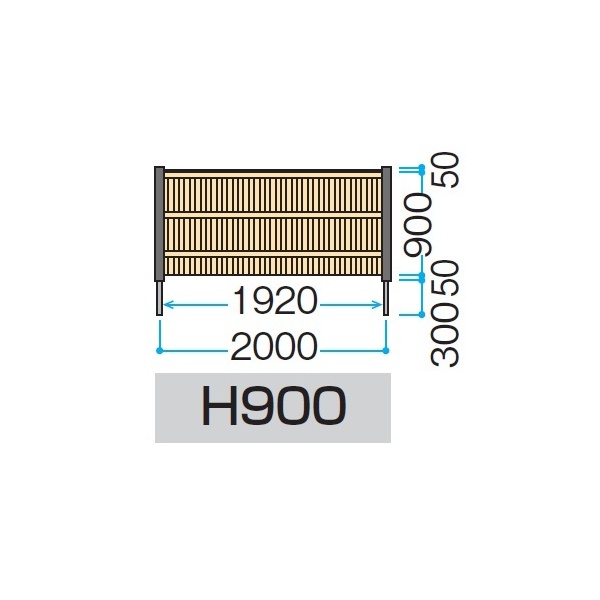 タカショー　e-バンブーユニット こだわり竹建仁寺垣　H900　パネル (両面)　＊柱は別売です　『竹垣フェンス　柵』 