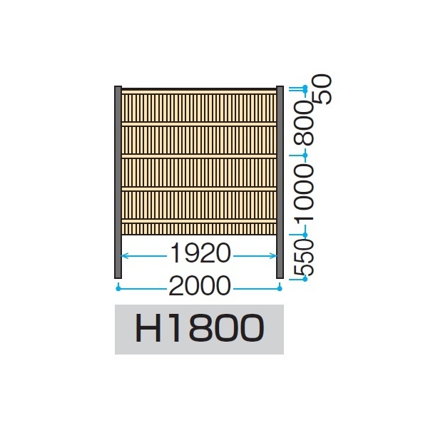 タカショー　e-バンブーユニット こだわり竹建仁寺垣　H1800　パネル (両面)　＊柱は別売です　『竹垣フェンス　柵』 