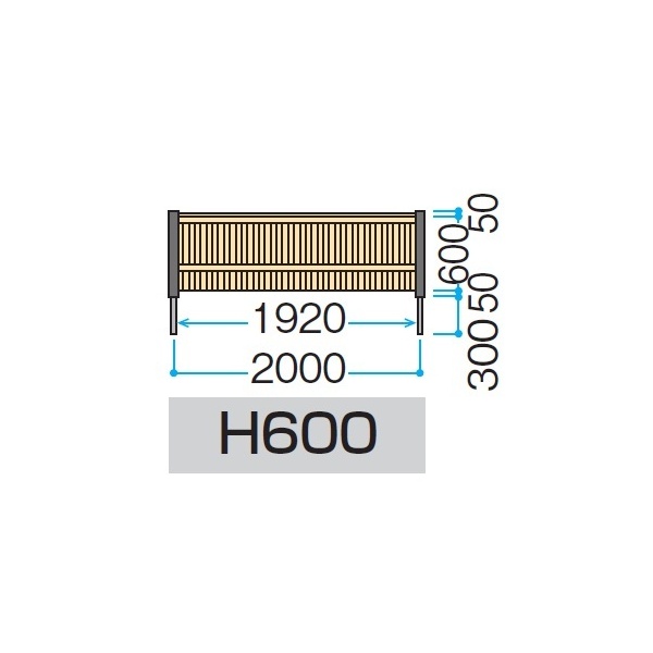 タカショー　e-バンブーユニット　建仁寺垣　H600　パネル (片面)　＊柱は別売です　『竹垣フェンス　柵』 枯　竹
